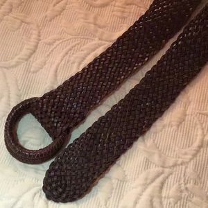 J. Crew Accessories - J Crew rich brown leather braided belt, Size S/M J. Crew Accessories - J Crew rich brown leather braided belt, Size S/M